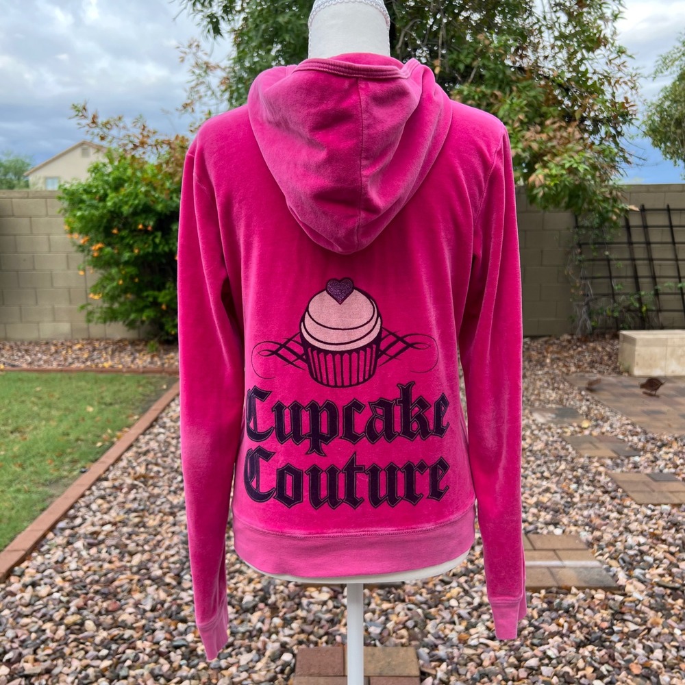 vintage juicy couture GRAIL cupcake couture pink tracksuit jacket hoodie